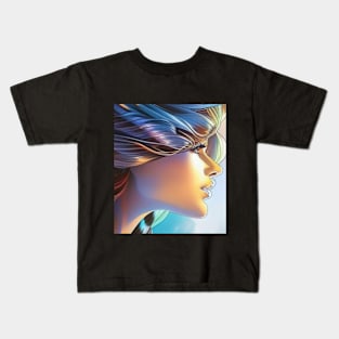 A beautiful face for gestures from imagination Kids T-Shirt